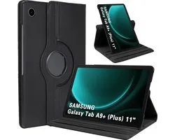 Étui rotatif - Étui rotatif pour tablette - Étui Multi -supports Convient pour : Samsung Galaxy Tab A9+ (Plus) 11 pouces 2023 (SM-X210, SM-X215, , SM-X216, SM-X218) Zwart