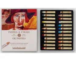 Set of oil pastels Sennelier 24 pcs portrait