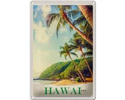 Blechschild Reise 20x30cm Hawai USA Amerika Insel Strand Meer
