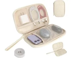 SnelShoppen - Electronics Organiser Kabeltas met Handvat, Compact en Lichtgewicht, 5 Mesh Compartimenten en Buiten Pocket voor Orde, Technische Tas vo