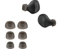 kwmobile 6x cache-écouteurs intra-auriculaires pour Jabra Elite 75t /65t / Active - Embouts de rechange en silicone gris - 3 tailles