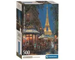 Clementoni - Puzzel - 500 Stukjes - Nacht in het Eiffel CafÃ© - Puzzel Voor Volwassenen - High Quality Collection