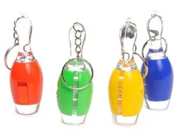 15 pièces Bowling Pin / Kegel - Keychain / Sleutelhanger avec lumière - petite lampe clignotante - VENJOY