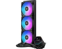 Cooler Master MasterLiquid Core Nex Digital 360 Black - afmeting radiator: 360 mm - voor Intel LGA 1851, 1700 - AMD AM5, AM4 - 2.1" LED Digital Display - 3x 120mm ARGB PWM Fans