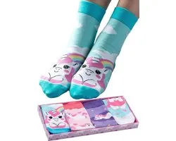 Corimori Gr. 36-42 grappige anime katoenen sokken set van 4 in geschenkverpakking