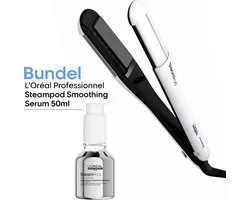 L'Oréal Professionnel Bundel SteamPod 4.0 - Professionele stoom stijl- & krultang + Smoothing Serum 50ml voor hittebescherming