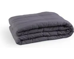 Couverture lestée SleepMed - 9 KG - 140 x 200 cm - Perles de verre - Anthracite - Meilleur sommeil - Lavage à la main