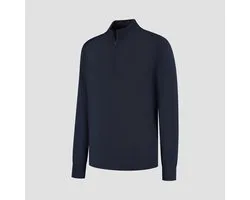 MERSO Zip-Up – Merino Vest – 100% Merino Wol – Navy Blue