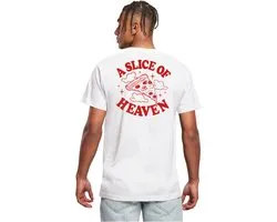 Mister Tee - Slice Of Heaven Pizza Heren Tshirt - XS - Wit