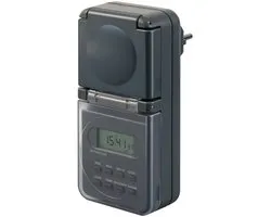 Brennenstuhl digitale Timer weekschakelklok IP44, digitale Tijdschakelaar met stopcontact (weekschakelklok voor buitengebruik, met hogere contactbescherming) antraciet