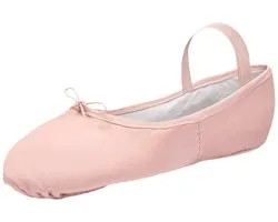 Dancer Dancewear® Balletschoenen meisje “Elite“ | Roze | Professionele leren balletschoen | Met hele suède zool | Ballet schoen met doorlopende zool | Maat 31