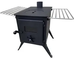 Outbacker Firebox draagbare houtgestookte tentkachel en complete rookkit van 2,63 m - 12 kg lichtgewicht 3,5 kW warmteafgifte compact campingfornuis | Fornuisset, tas en verwarming
