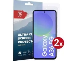 Rosso Screen Protector Geschikt voor Samsung Galaxy A36 | Ultra Clear Duo Pack | TPU Folie | Case Friendly Beschermfolie | 2 Stuks