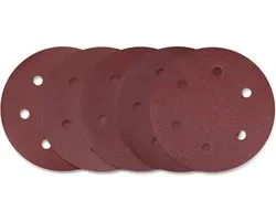FERM - DSA1001 - Schuurpapier - set - Diameter - 225mm - Klittenband- bevestiging - 25st - Bestaande uit - G60 -G120 - G180 - G240 - G400 - elk 5 stuks - voor - Gipsplaat - schuurmachines - Zeer geschikt voor - DSM1010 - Telescopische - schuurmachine