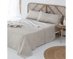 Solidchoice - Sella Beige Bed Linen Set - 180x190/200 cm Hypoallergene Microfiber