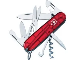 Couteau de poche Victorinox Climber - 14 fonctions - Rouge transparent