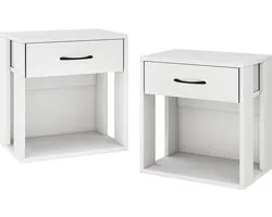 Vicco Virela Nachtkastje – Set van 2 Wit