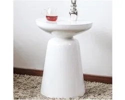 Coffee Table Sofa Small Coffee Table Living Room High Round Table Modern Minimalist Small Table Fashion Art Side Table End Tables (Color : White)