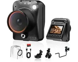Camera 1296P 48MP Bouwplaatscamera, 6x Digitale Zoom 180 Dagen Opname Timelapse Camera met LED-licht, Time-Lapse-Camera voor Bouwplaatsen, Tuinieren, Planten, Koken (64GB-kaart)