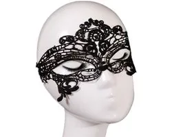 Oogmasker kant - Masker - Gemaskerd bal - Venetiaans masker - Masquerade mask - Verkleden - Spannend sexy masker - Zwart - Kant - Jonyx