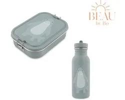 BEAU by Bo Trixie Back to School set - Lunchbox/Drinkfles 500ml - Mr. Shark