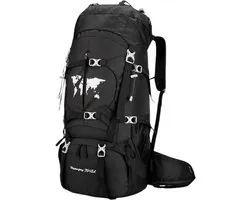 Backpack - Zwart - 79 x 33 x 23 cm - Backpack Organizer - Met Waterzak - Backpack 75 Liter - Backpack Heren - Backpack Vrouwen - Back Pack Heren - Back Pack Vrouwen - Flightbag