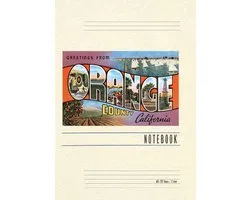 Vintage Lined Notebook Greetings from Orange County, California