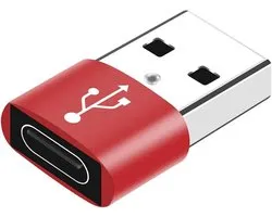Gionar USB naar Tpye - C, kabel voor lader type C, converter voor Apple, Samsung Galaxy (rood)