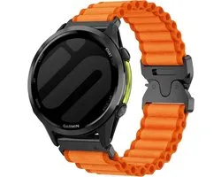 Strap-it Nylon bandje 'Outdoor' geschikt voor Garmin Fenix 9 (Pro) 47mm - Fenix 8 (Pro-E-47mm) - Fenix 7 (Solar-Pro) - 6 (Solar-Pro) - Fenix 5 (Plus) / Forerunner 970 - 965 - 955 - 945 - 935 - 745 / Quatix 8 - 7 - 6 - 5 - Oranje