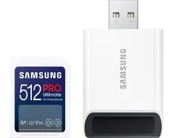 Samsung PRO Ultimate - SD Kaart met Kaartlezer - 200 & 130 MB/s - 512 GB