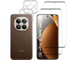 Pack de 2 Verres Trempé pour Xiaomi Redmi Note 15 Pro Plus 5G Film Vitre Protection Ecran + 2 Verres Trempé Appareil Photo Arrière Film Protection