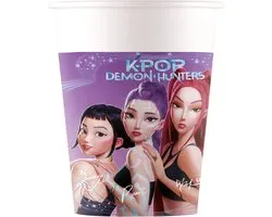 Vegaoo - 8 kartonnen bekers K-pop Demon Hunters 200ml