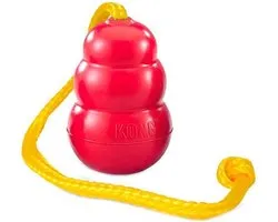 Kong classic met touw rood / geel large
