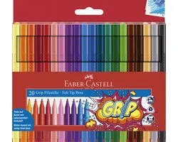 Faber-Castell viltstiften - Grip Colour - etui 20 stuks - FC-155320