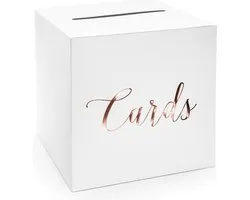 Partydeco - Enveloppendoos Cards Rose Gold