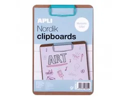 APLI Kids klembord hout A5 blauw - stevig schrijfplankje pour enfants.