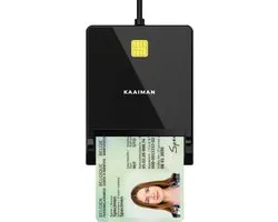 Kaaiman® eID Kaartlezer BE – eID Kaartlezer België - Speciaal voor België - Lecteur de carte eID – USB A - eID Kaartlezer – EID Kaartlezer identiteitskaart – Identiteitskaartlezer – ID Reader – Windows/Mac - Plug&Play - Universeel