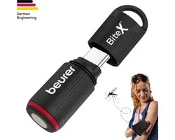 Beurer insectenbeetheler BiteX Go (BR 70) – USB-C voor Smartphone – Makes Your Bite Go Away – After Bite met warmte – Zonder Batterijen & Zonder App – Tegen Muggenbeet, Insectenbeet en -steken – LED-Licht – Compact voor aan je Sleutelbos – Deep Black