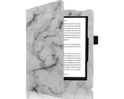 Pocketbook Touch Lux 5 / Lux 4 / Touch HD 3 / Color 2020 Cover - Book Case Premium Sleep Cover Cuir avec Fonction Auto/Réveil - Marbre