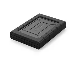 Orico - Boîtier de disque dur USB 3.0 antichoc 2,5 pouces - Disque dur / SSD - Housse de protection en silicone - UASP - 5Gbps - Incl. Câble de données USB 3.0 - Noir