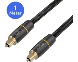 VanDijck Toslink Optische Kabel - Optische audiokabel - 1 meter - Metallic