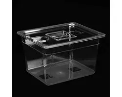 Foldable Sous Vide Bake 11L with Lid and Hinged Mechanism Precision Cooking Container Calibrated Tags Durable PC - ShopVlot