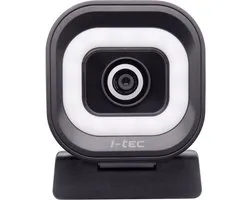 i-tec - Solomon 700 - Webcam - 4K - Ring Light - 2 microfoons - Streaming Webcam - Vloggers - Laptop & PC - Streaming - Plug & Play