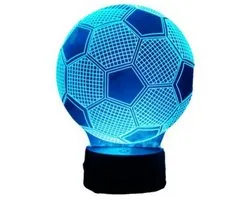 Nachtlamp – 3D lamp – LED - Voetbal - 16 kleuren - 3D Night Light - game - gaming - afstandsbediening – bureaulamp – sfeerlamp – cadeau – sinterklaas – kerst