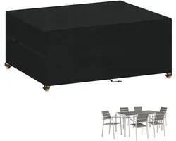 VANSHEIM Housse de Meuble de Jardin, Housse de Protection Imperméable, Housse de Meuble de Jardin, Housse de Table et de Chaises, Meubles de Jardin, Coupe-Vent, Anti-UV Tissu Oxford 420D, 140 x