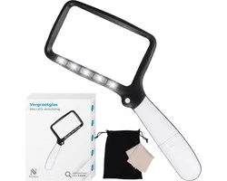 Nuvance Vergrootglas met Verlichting - Loep - Loeplamp met Led Verlichting - Leesloep voor Volwassenen en Ouderen