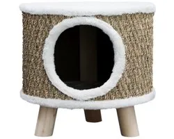 Adori Roxy meuble à griffer et à coucher herbe de mer 36 cm - Herbe de mer - Design naturel - Arbre à chat pour chat