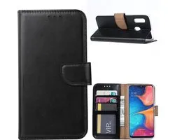 Ntech Samsung Galaxy A20e Portemonnee Hoesje / Book Case - Zwart