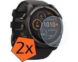 Screenprotector - Geschikt voor Garmin Fenix 8 Solar (47 mm) Screenprotector Bescherm Glas - Screen Protector Geschikt voor Garmin Fenix 8 Solar Screenprotector Tempered Glass - 2 PACK