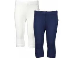 Blue Seven - Filles - Capri Leggings - Bio Cotton - (2stuks) - Blauw Wit - Taille 122